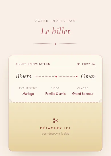 Aperçu du design Billet